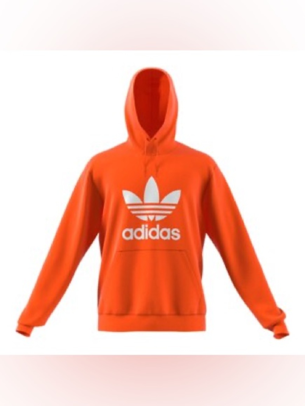 adidas Men's Orange Trefoil Hoodie